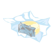 イラスト:やわらかいチーズはアルミ箔でおさえる