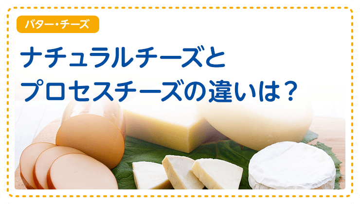 【バター・チーズ】ナチュラルチーズとプロセスチーズの違いは？