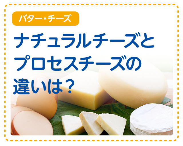 【バター・チーズ】ナチュラルチーズとプロセスチーズの違いは？