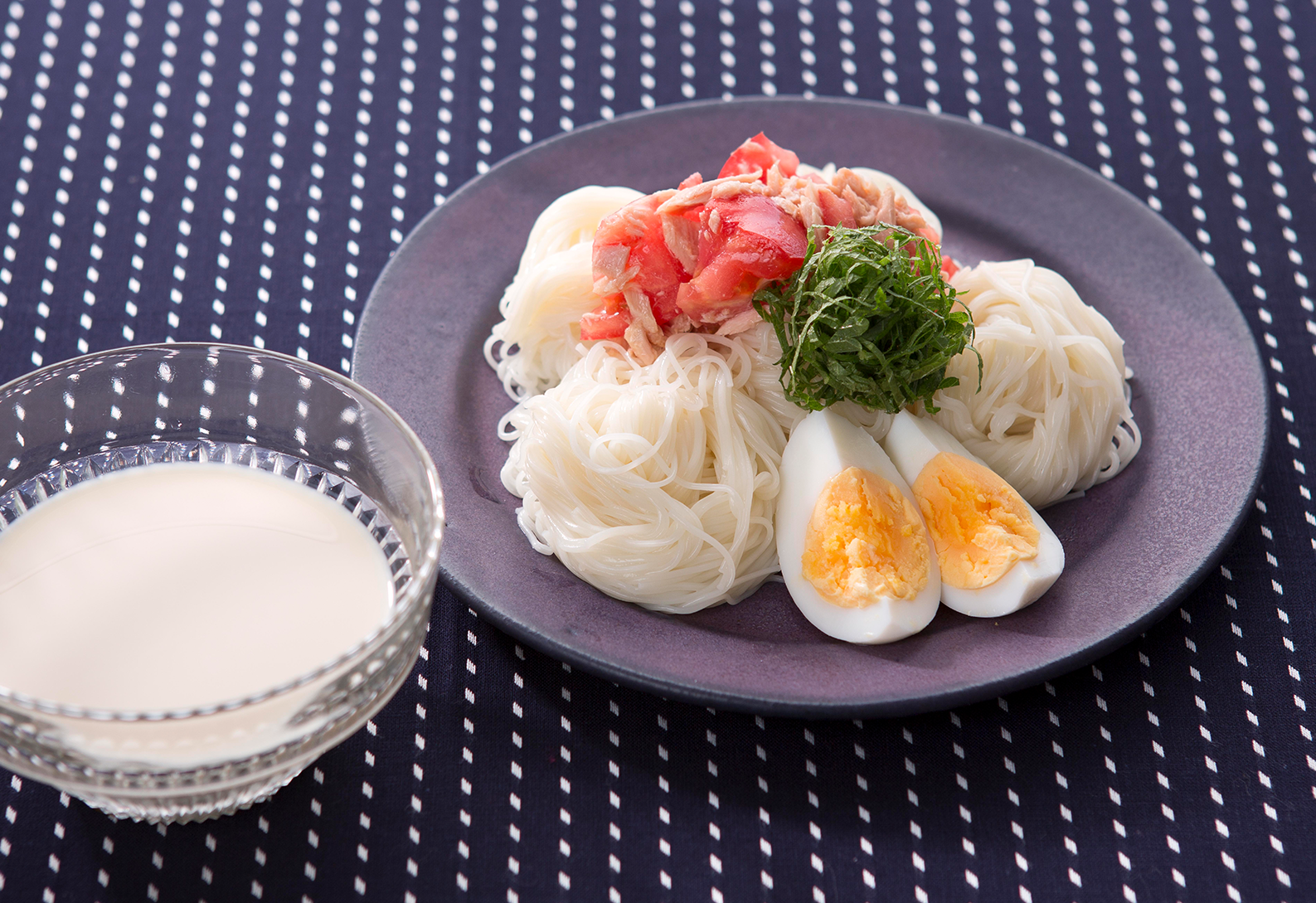 ツナトマトのミルクそうめん