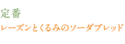 定番　レーズンとくるみのソーダブレッド