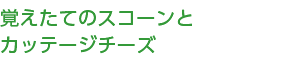 覚えたてのスコーンとカッテージチーズ