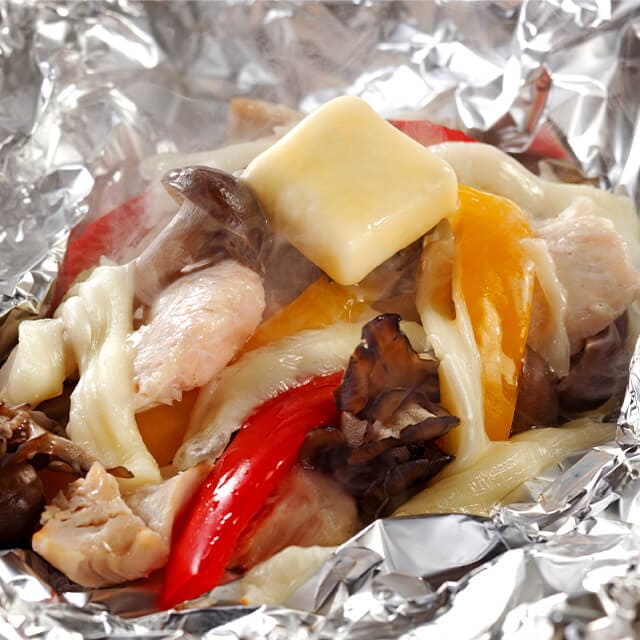 きのことチーズのホイル焼き