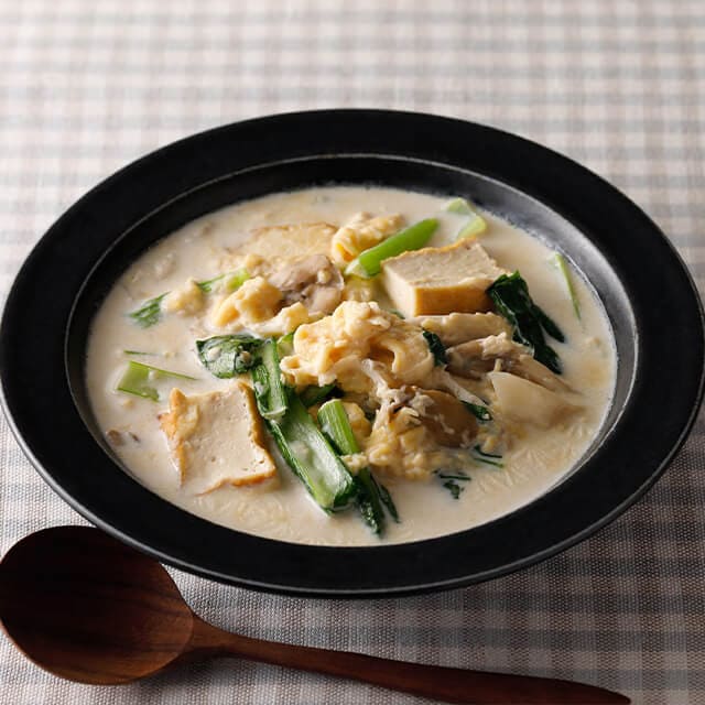 卵ふわふわ味噌ミルクスープ