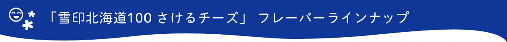 「雪印北海道100 さけるチーズ」　フレーバーラインナップ