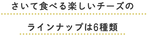 さいて食べる楽しいチーズのラインナップは6種類