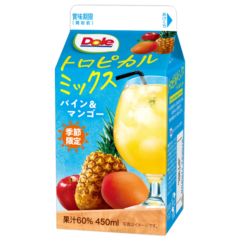 夏を感じられる、トロピカルミックス！『Dole® トロピカルミックス パイン＆マンゴー』（450ml）2022年7月26日（火）より全国にて季節限定発売