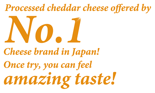 Processed cheddar cheese offered by No.1 Cheese brand in Japan ! Once try, you can feel amazing taste!