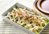 丸ごとアスパラガスのチーズ焼き