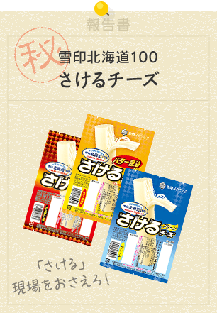 雪印北海道100さけるチーズ 「さける」現場をおさえろ！