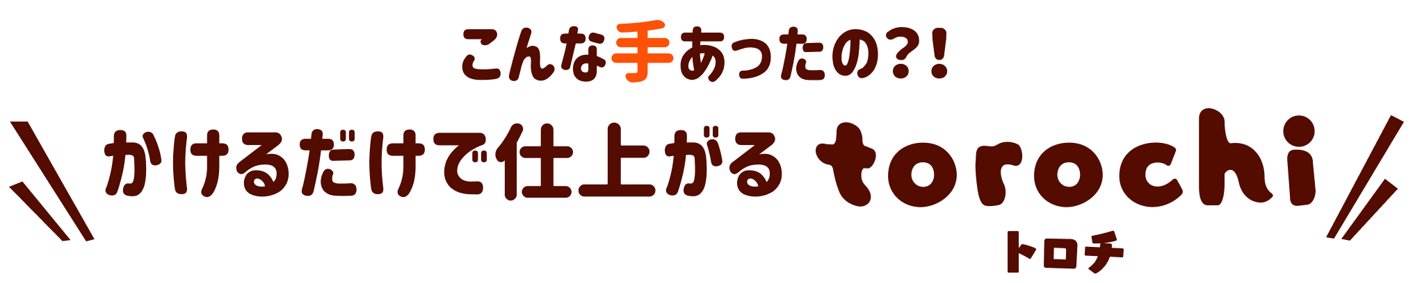 こんな手あったの？！かけるだけで仕上がる torochi トロチ